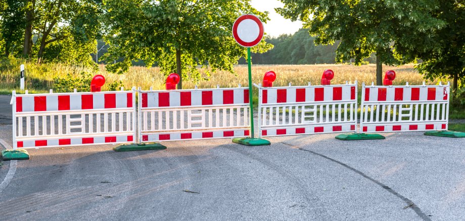 Vollsperrung einer Straße