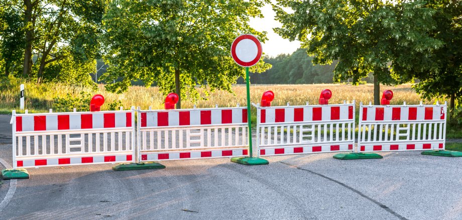 Vollsperrung einer Straße