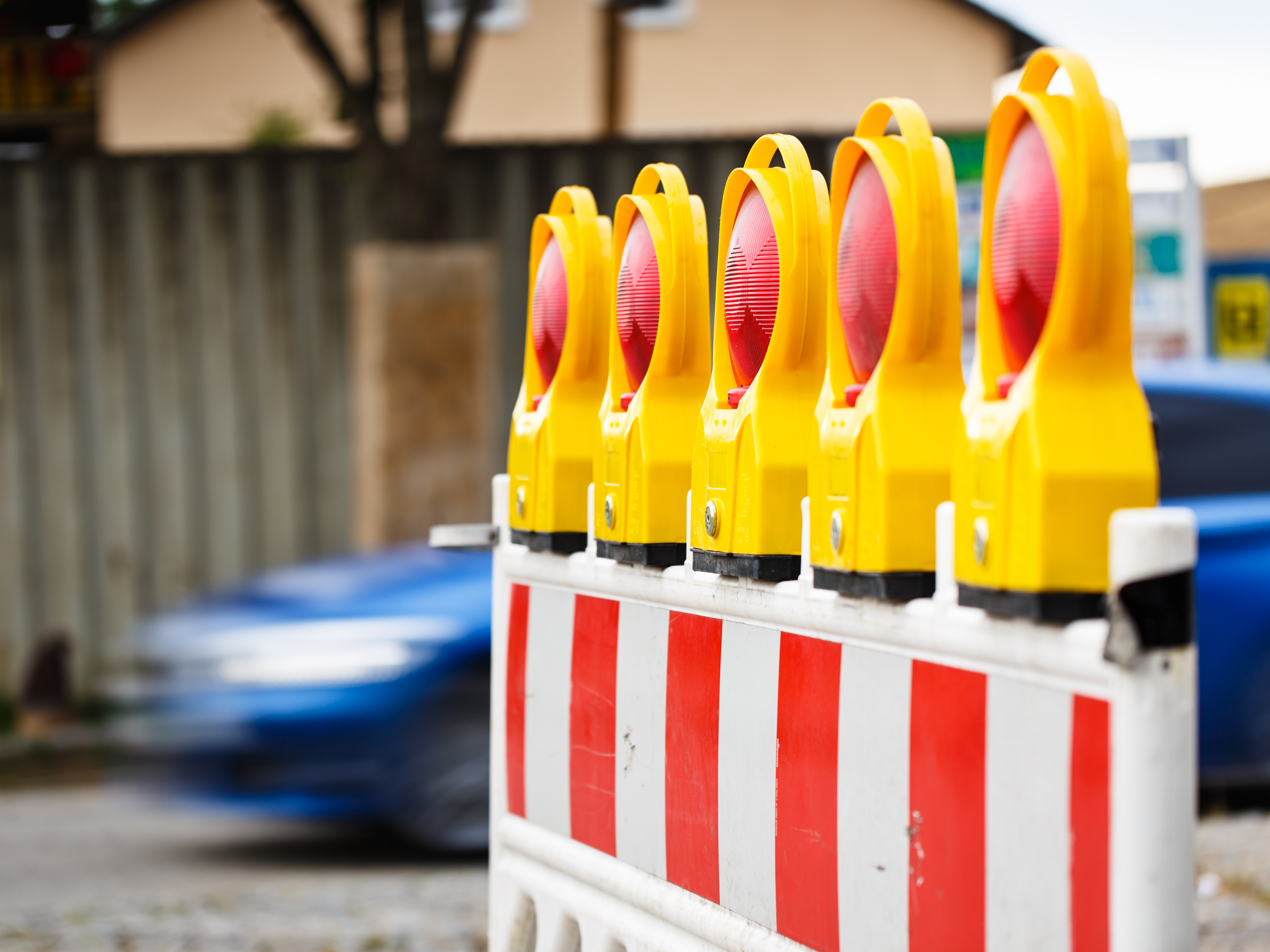Straßenabsperrung Straßenabsperrung