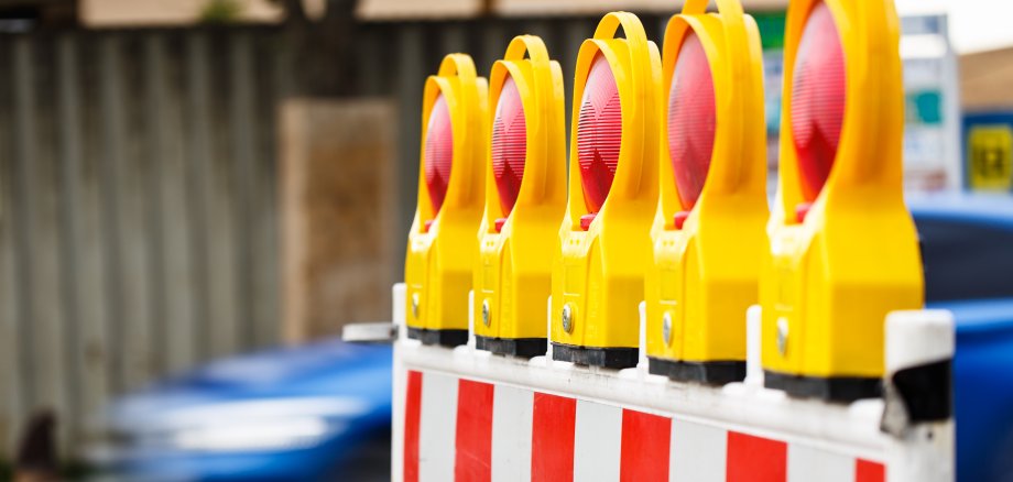 Straßenabsperrung Straßenabsperrung