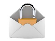 Envelope with padlock