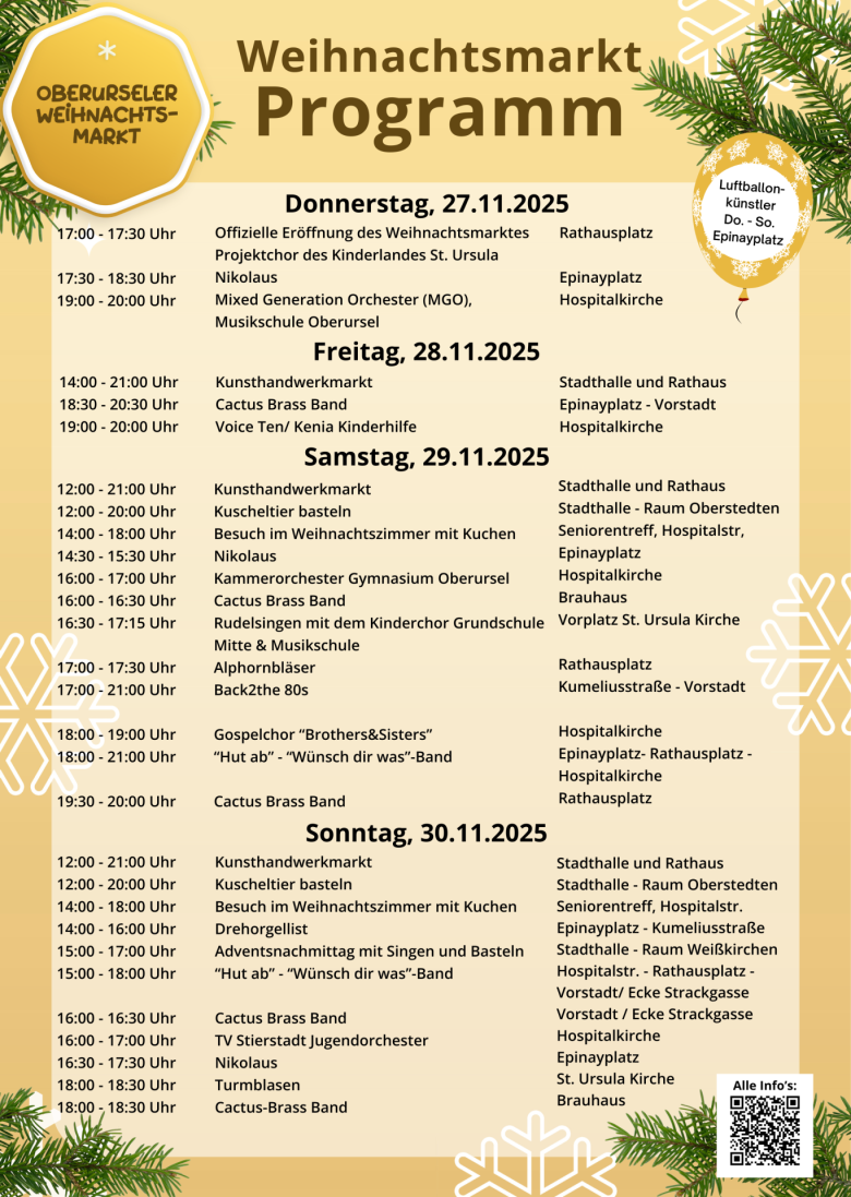 Programm Weihnachtsmarkt (606 x 852 mm) - 2025