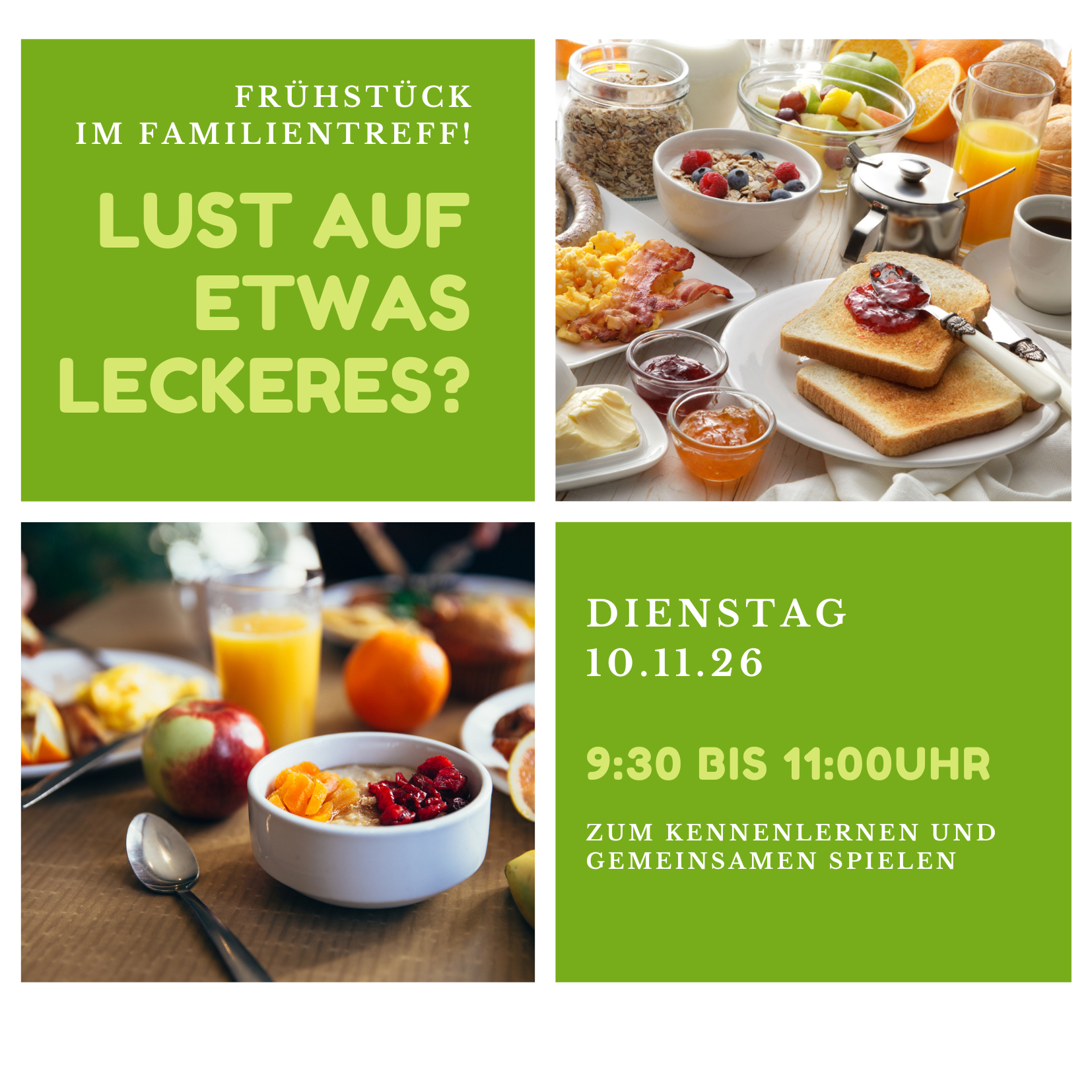 November Frühstück im Treff 2026 - 1 November Frühstück im Treff 2026 - 1