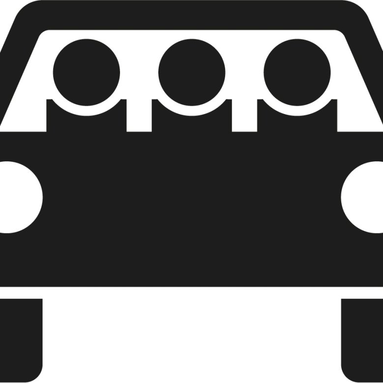 Sinnbild personenkraftwagen oder Krafträder mit Beiwagen, die mit mindestens drei Personen besetzt sind–mehrfach besetzte Personenkraftwagen.