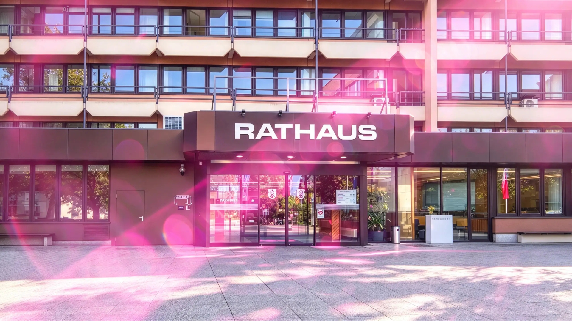 Pinktober Rathaus