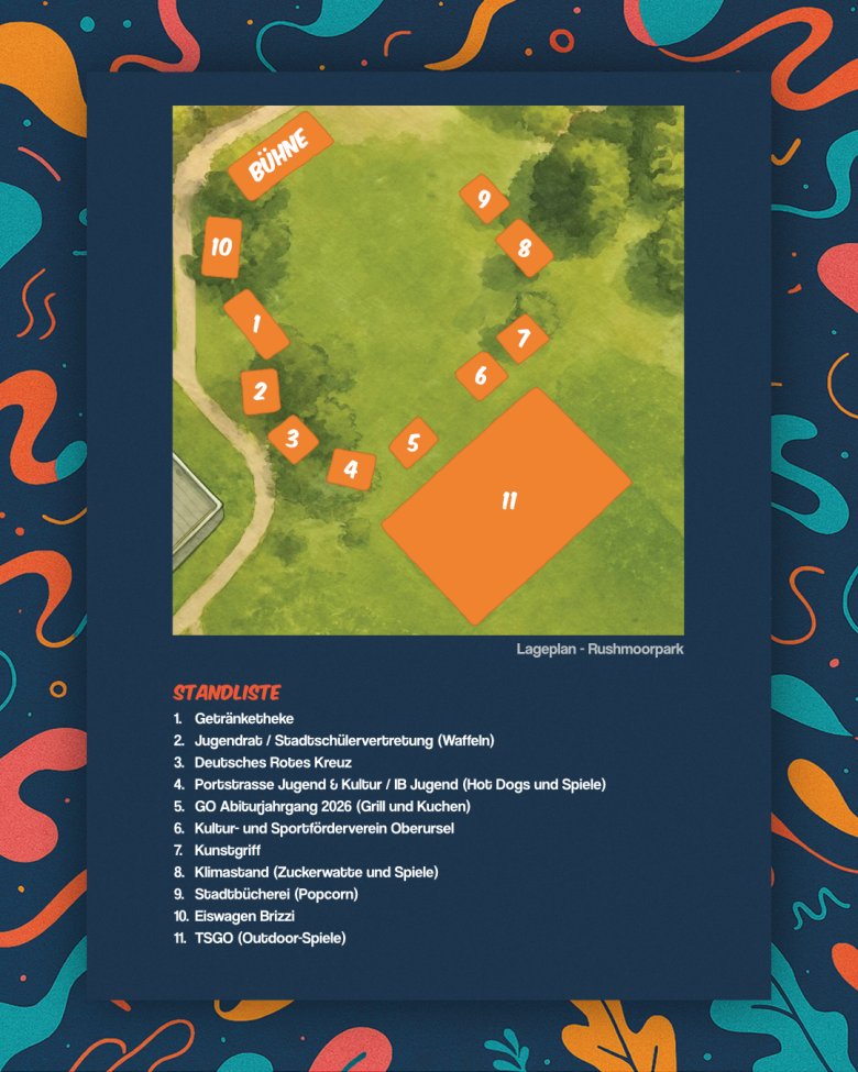 Jugendfestival Instagram Standplan des Jugendfestivals