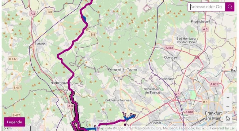 Trassenführung Rhein-Main-Link