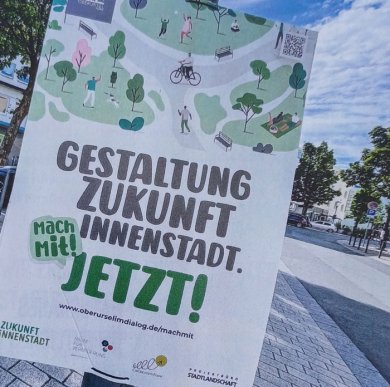 Plakat mit der Aufforderung: Mach mit!