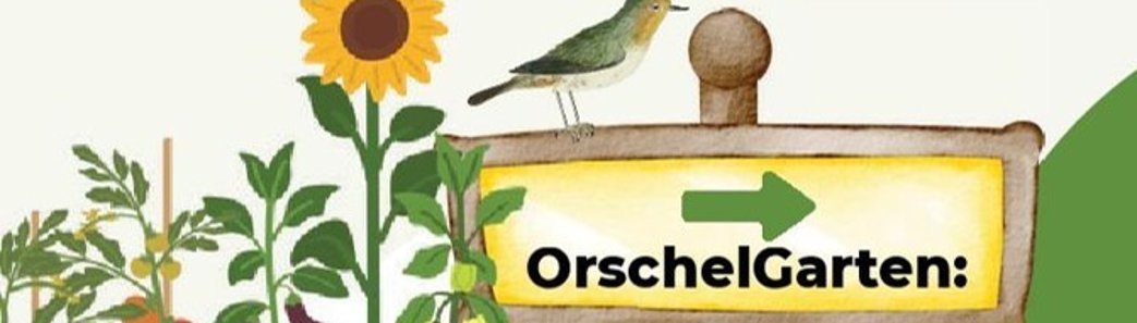 Ein Vogel sitzt auf einem Wegweiser Richtung OrschelGarten