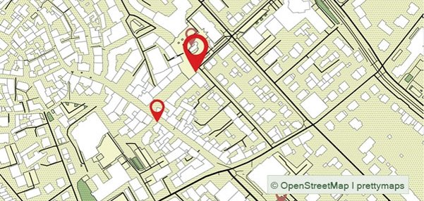 Stadtplan mit markierter Station in der Kumeliusstraße