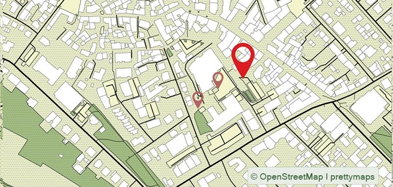 Stadtplan mit markierter Station am Rathausplatz