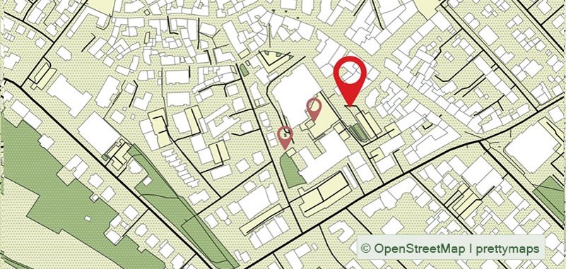 Stadtplan mit markierter Station am Rathausplatz