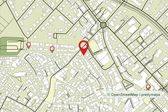 Stadtplan mit den weiteren Stationen des Grünen Weges