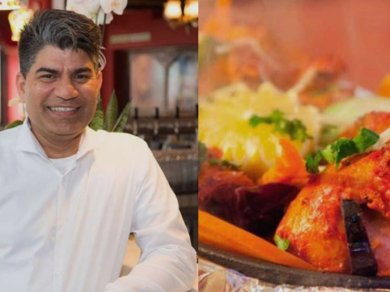 Koch und indisches Gericht