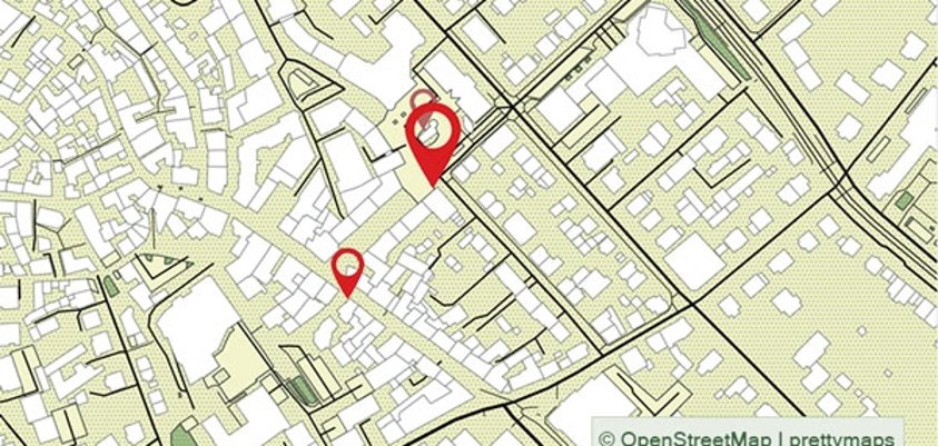 Stadtplan mit markierter Station in der Kumeliusstraße