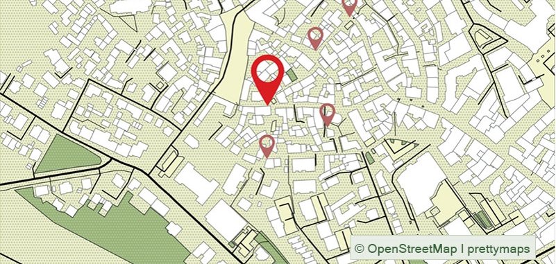 Stadtplan mit markierter Station in der Strackgasse