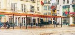 Die Pergola steht auf dem Epinayplatz